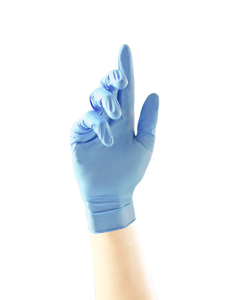 BLUE NITRILE GLOVES MEDICAL GRADE (MEDIUM)}