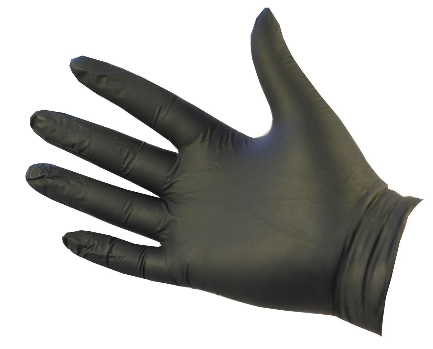 BLACK NITRILE GLOVES MEDIUM}