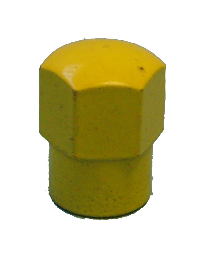 Valve Cap H/P Hex. Yellow 100}