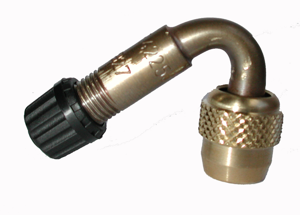 Angled Rigid Brass Extension 34mm 45 Deg Bend}