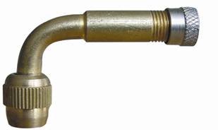Angled Rigid Brass Extension 34mm 90o Bend}